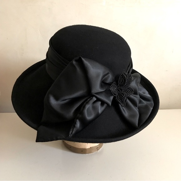 Cappelli Straworld Accessories Vintage Black Wool Felt Hat Poshmark